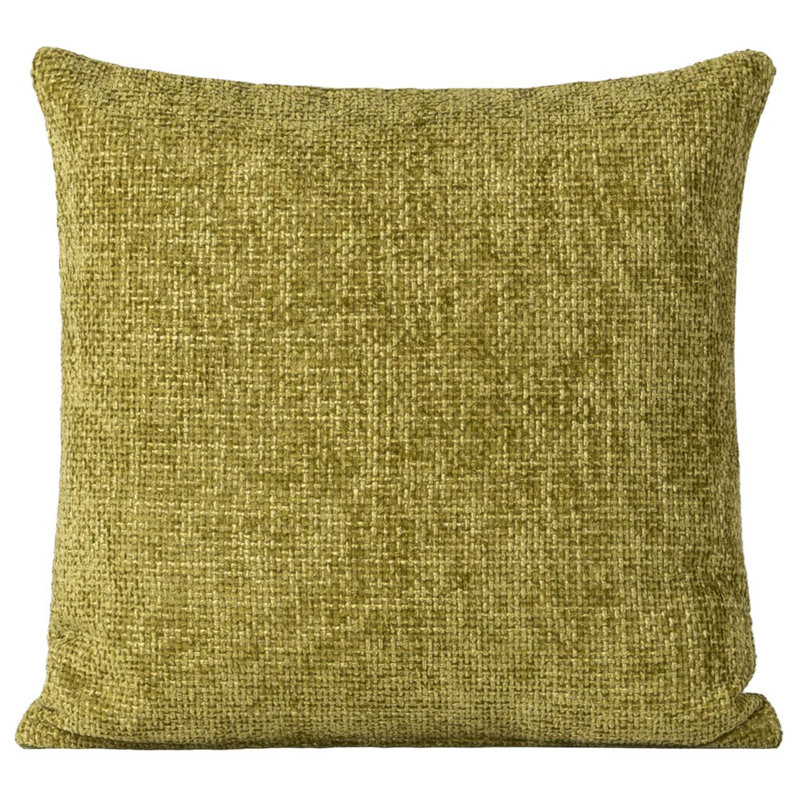 Atacan Mira Woven Chenille Throw Pillow, Ivy Green, Square 20", Polyester