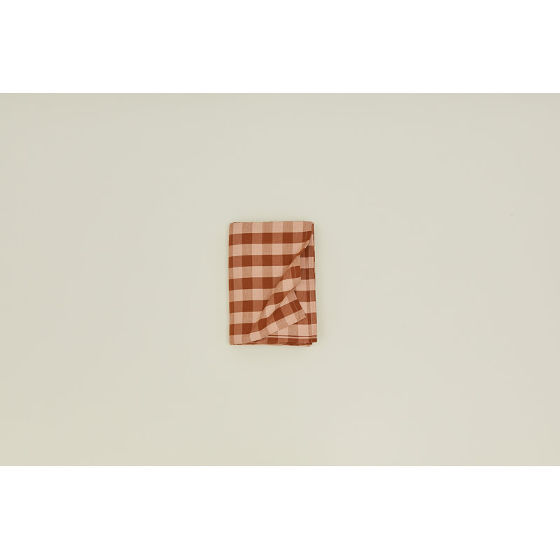 Essential Gingham Tablecloth, Blush/Terracotta