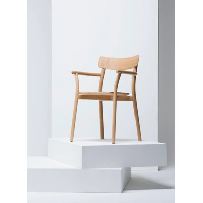 Chiaro Solid Wood Stacking Arm Chair