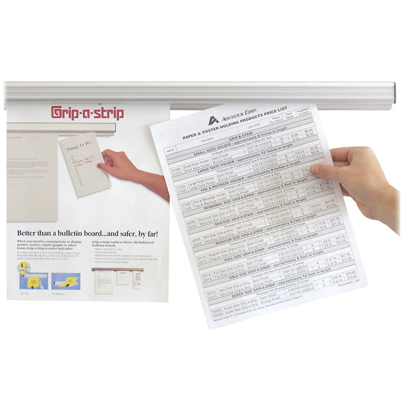 Rail de présentation Grip-A-Strip, l 96 po