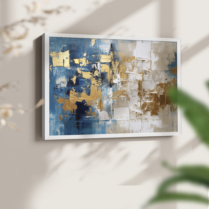 Abstract Series-CLVIII -Framed Print - Restickable, 8" H x 10" W, White