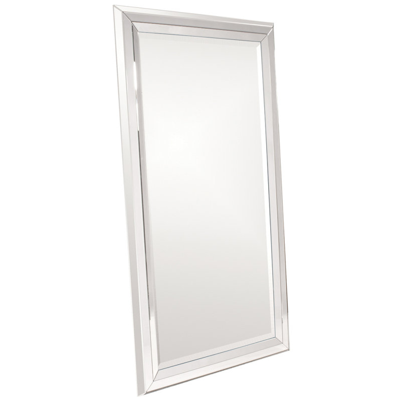 Oversized Rectangular Wood Framed Vertical Mirror