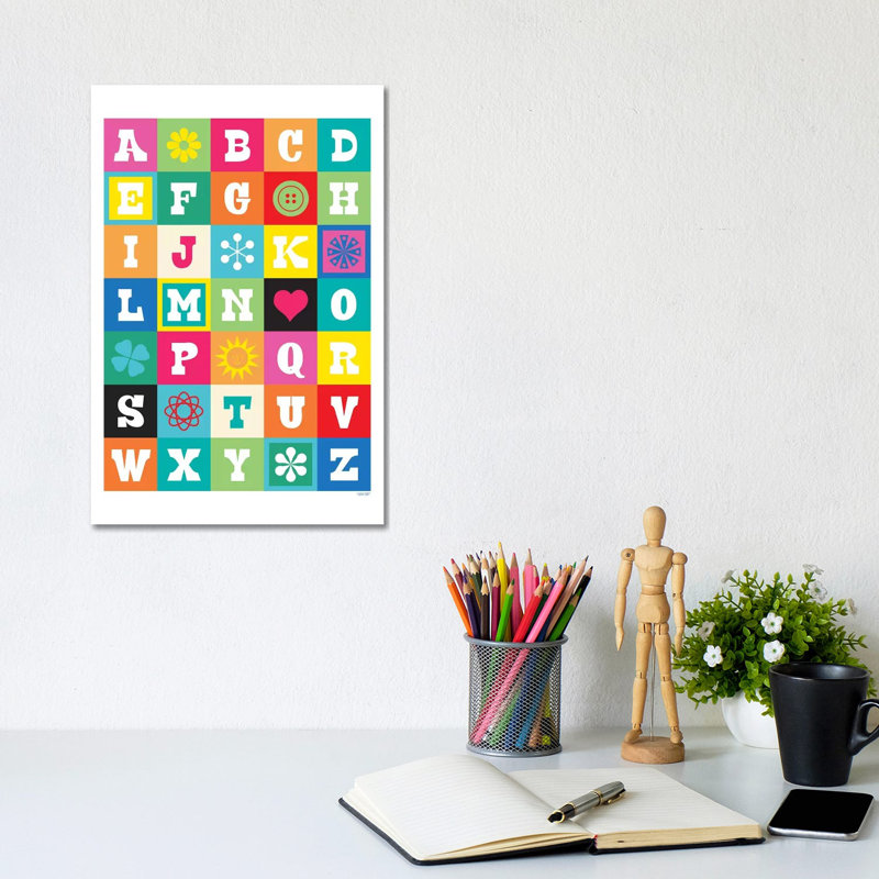 ABC by TomasDesign - Wrapped Canvas Print, 20.32 cm H x 30.48 cm W