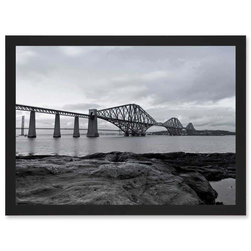 Landmark River Forth Rail Bridges Road Scotland - Single Picture Frame Print