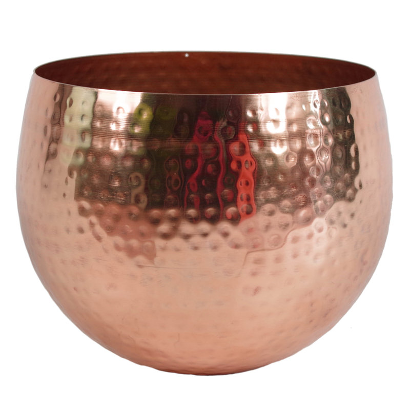 Westlake Handmade Metal Decorative Bowl 1, 18cm H x 22cm W x 22cm D, Copper