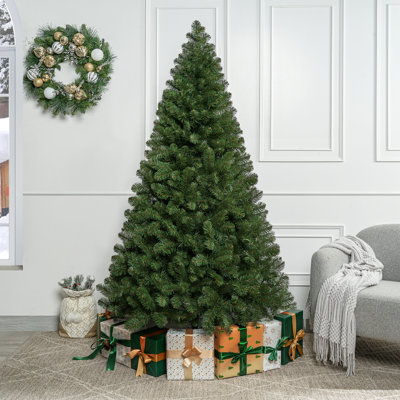 6ft Artificial Christmas Tree - Full, Lifelike PVC Branches, 1,000 Tips, Hinged & Sturdy for Ornaments, Unlit, Durable Metal Base, Holiday Décor