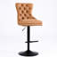Confortable tabourets de bar en cuir PU orange - de 2 360 rotations, siège réglable de 25 à 33 pouces, résilience, jamais de difformité avec coussin pivotant pour la maison et le pub-470535534