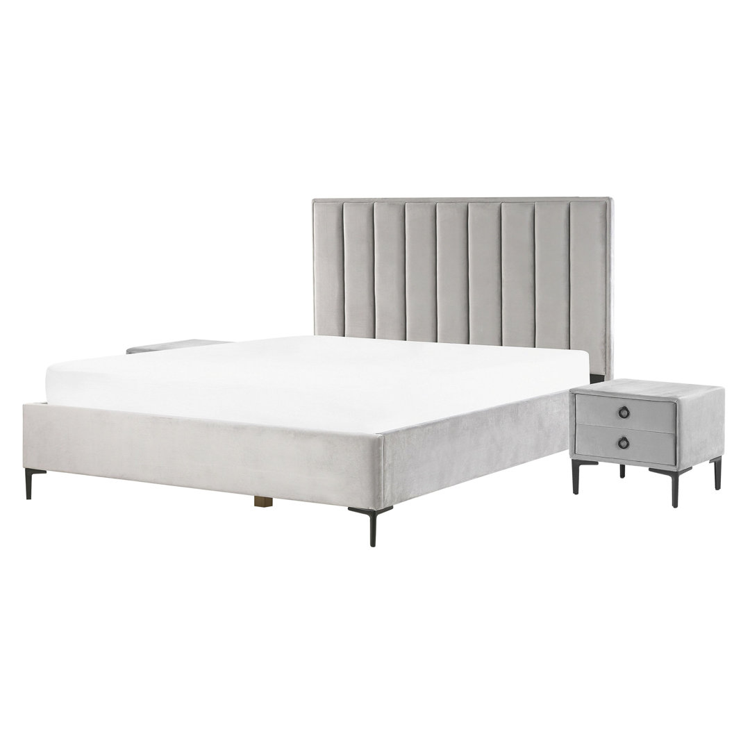 Antum European Double (140 x 200cm) Upholstered Bed Frame
