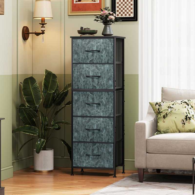 Commode 5 tiroirs Ojaswi, Dark Green