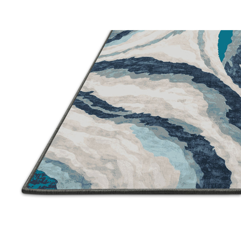 Tapis gris soyeux et moelleux, Rectangle 2 pi x 3 pi
