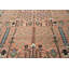 Tapis transitionnel rose en laine noué à la main 9 pi 10 po x 14 pi Oushak