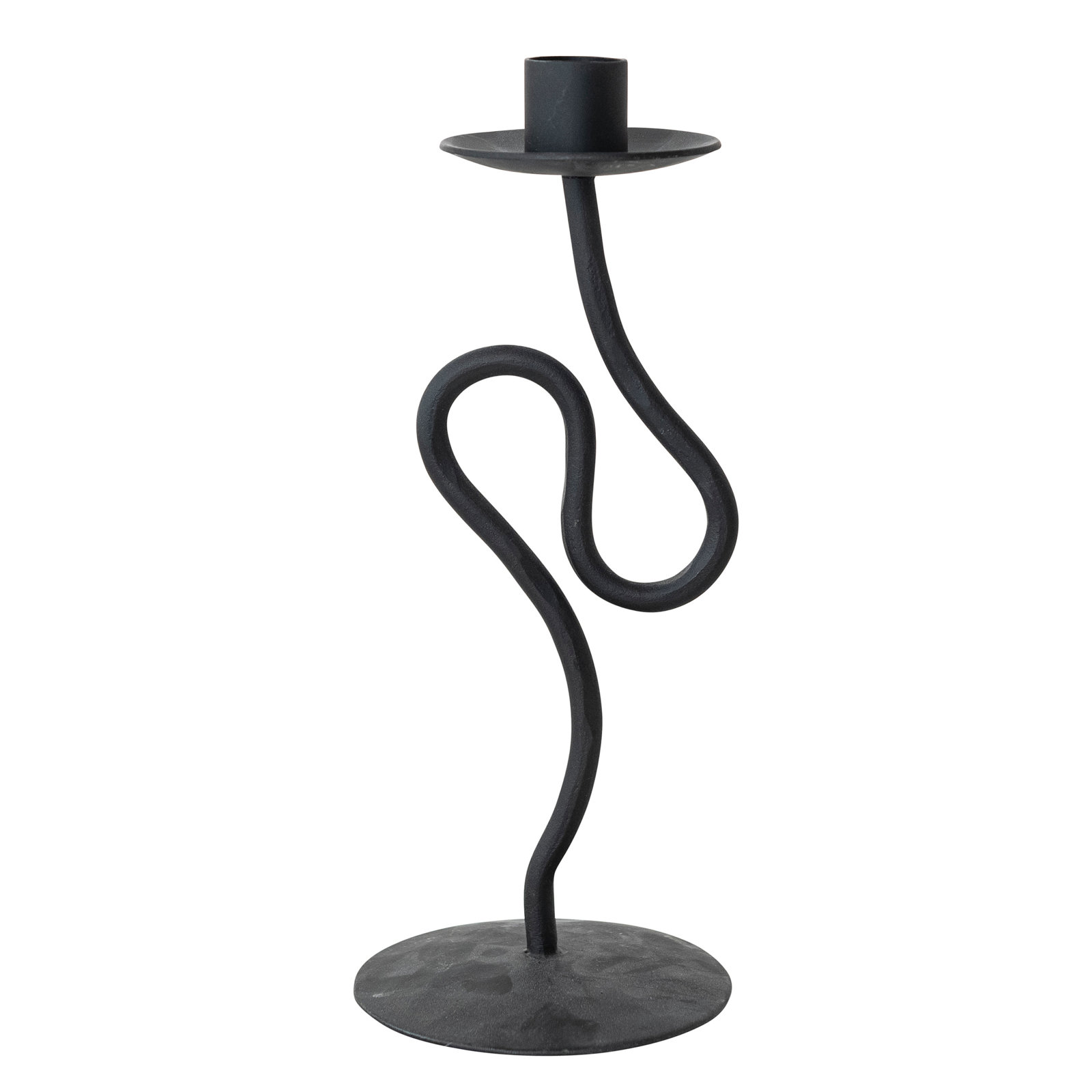 Tall Metal Abstract Shaped Taper Candle Holder