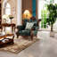 Fauteuil en cuir véritable capitonné European Luxury