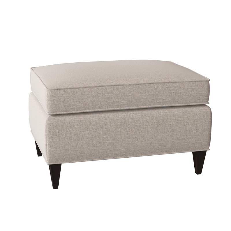 Repose-pieds rectangulaire 28 po Bristol, Noyer américain, Lin Elise