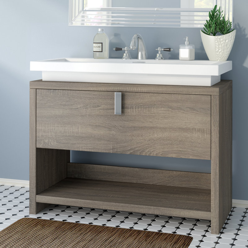 Ensemble de meuble-lavabo simple 40 po Ovando, Chêne Havane