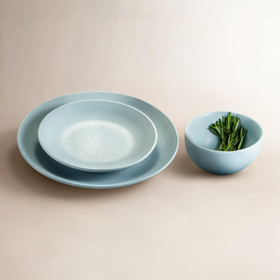 Sango Maui Ceramic Stoneware 12 Pc Dinnerware Set - Service for 4