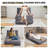 2-In-1 Corduroy Bean Bag Floor Sofa Bed-114491190