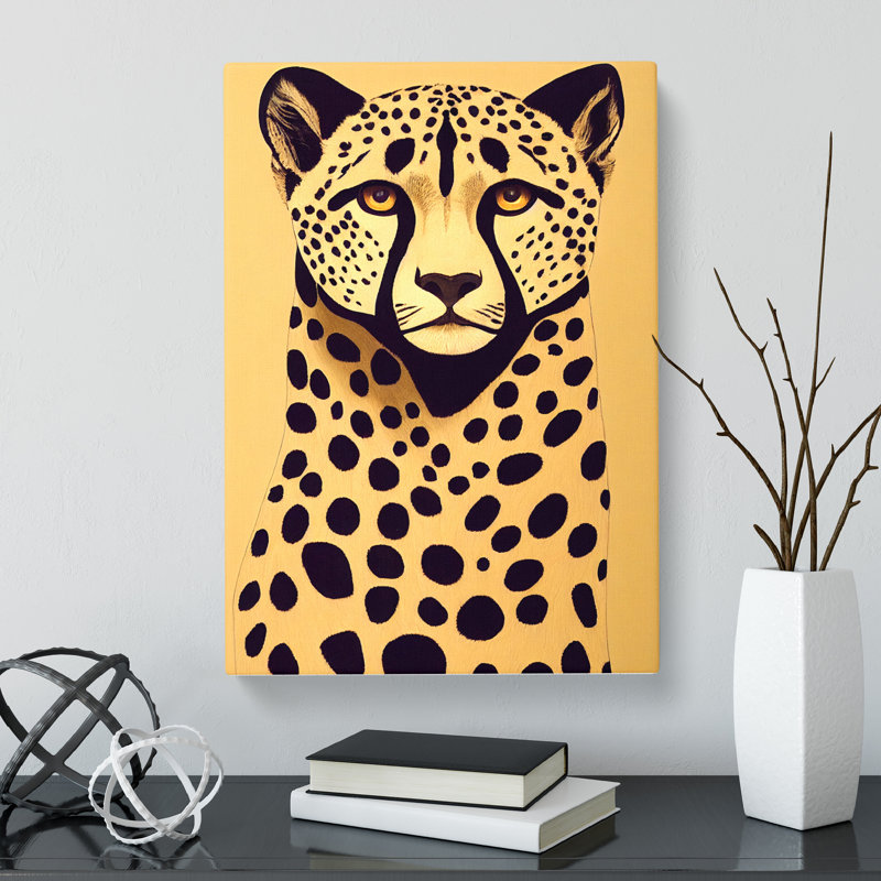 Cheetah Scandinavian - Wrapped Canvas, 50cm H x 35cm W x 3cm D