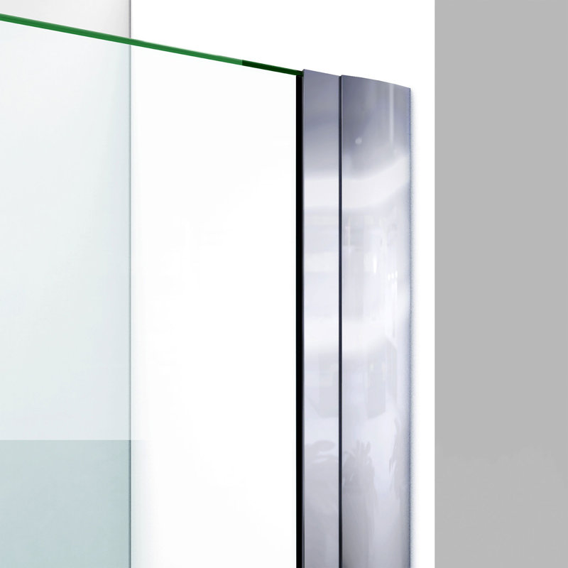 DreamLine Elegance-LS 54 1/4 - 56 1/4 inch W x 72 inch H Frameless Pivot Shower Door in Chrome, Chrome, 56.25"