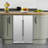 24" Silver Beverage Refrigerator with French Doors 150-Can Capacity, Built-in or Freestanding Beer and Drink Cooler
