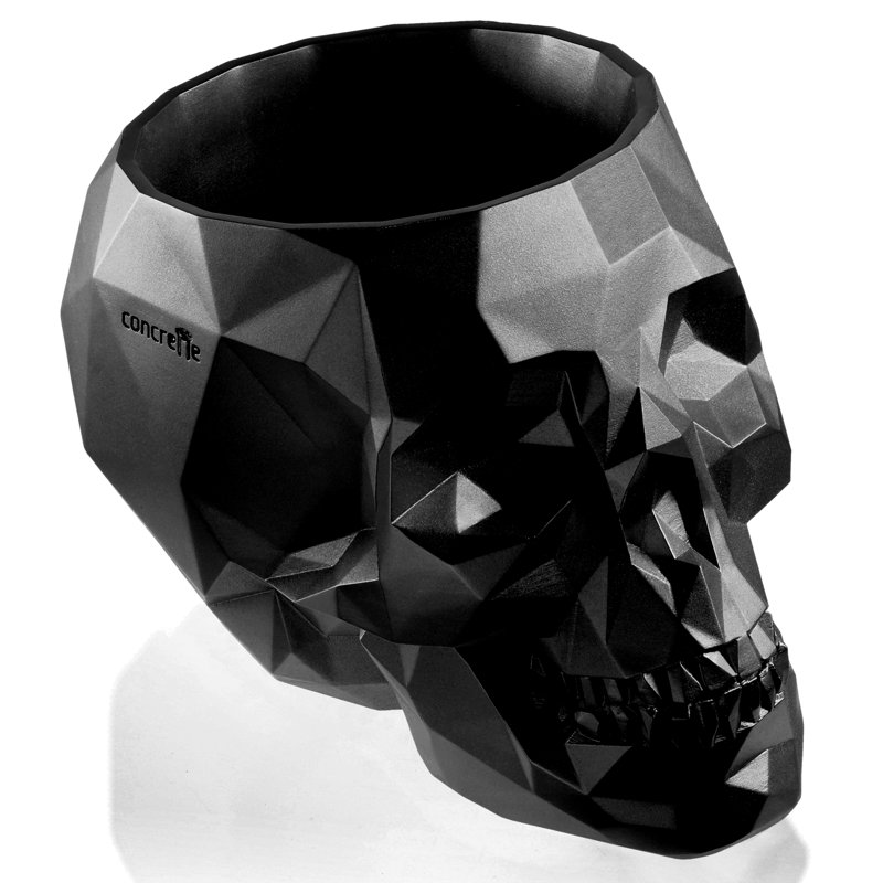 Handmade Pot Planter, Black Metallic