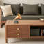 Table basse simple en noyer noir