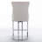 Velvet Upholstered Metal Bar Stools Set with Tufted Back and Nailedhead Trim-1587019554