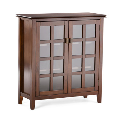 Artisan 38 Inch Wide  Wood Medium Storage Cabinet In Russet Brown