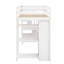 Lit mezzanine simple avec tiroirs de rangement, bureau et escalier-1413039288