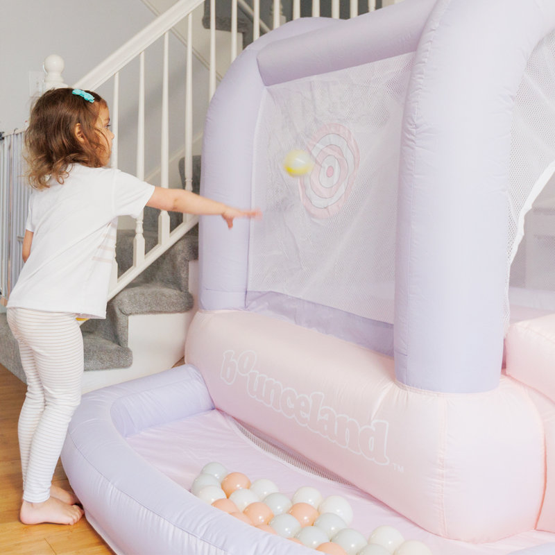 Bounceland Mini Bouncer Cloud with Ball Pit, Cotton Candy
