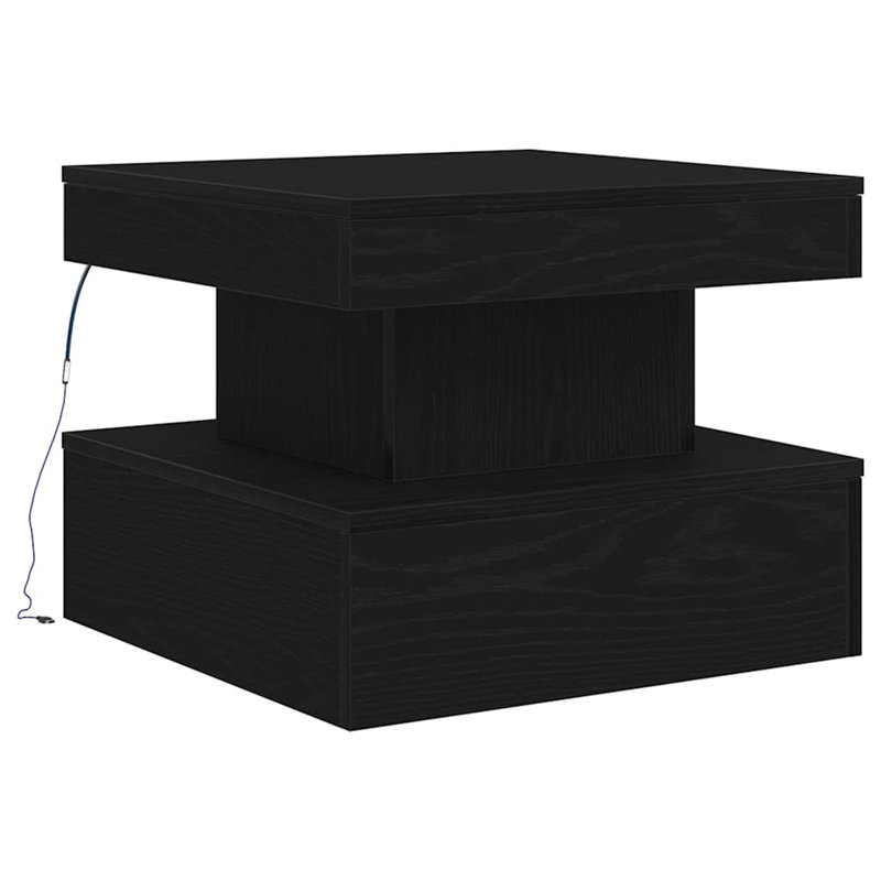Catrena Block Coffee Table, Black Oak