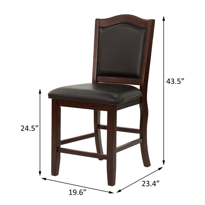 Dannette Faux Leather Counter Height Chair
