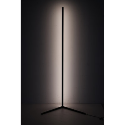 Devair Matte Black Dimmable LED Column Floor Lamp