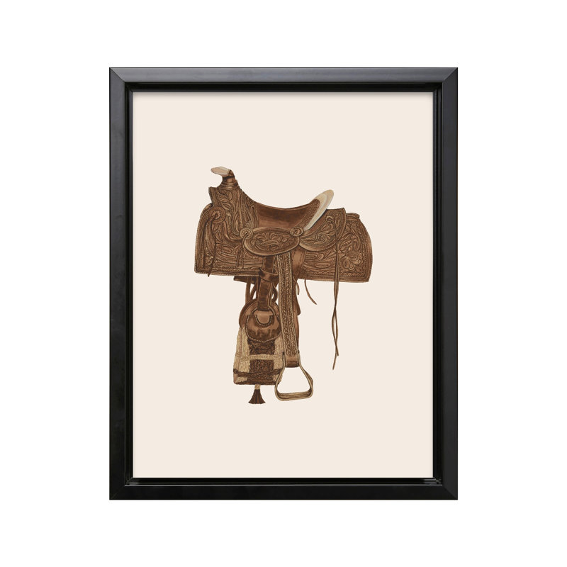Selle de cheval No4, Black Framed, Canvas, 16"H x 20"W