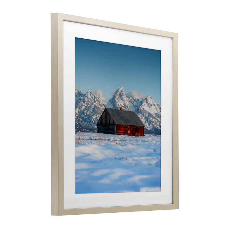 «In The Shadow Of The Tetons», reproduction sous verre encadrée, design par Jared Kreiss, H 16 po x l 13 po