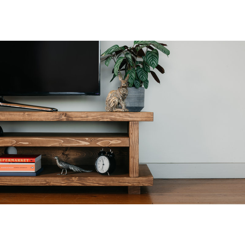 Norley Wood Unfinished Accent for TVs up to 88", Rugger Brown, 220cm