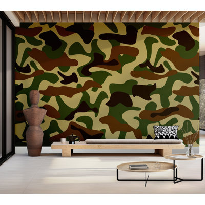 Premium Wallpaper Wall Mural - Camouflage Pattern