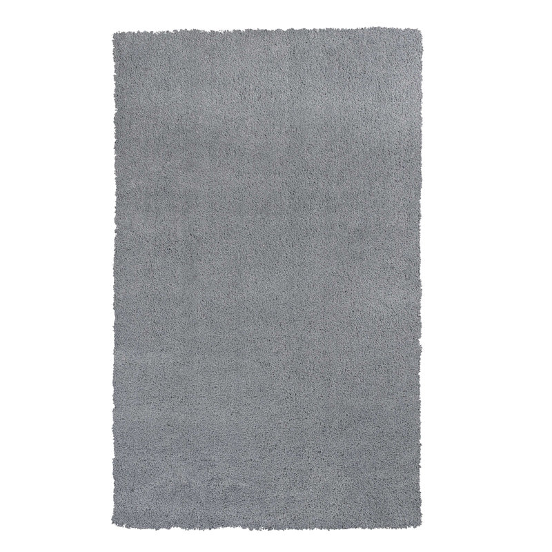 Tapis gris à poil long d'intérieur, Rectangle 8 pi x 10 pi
