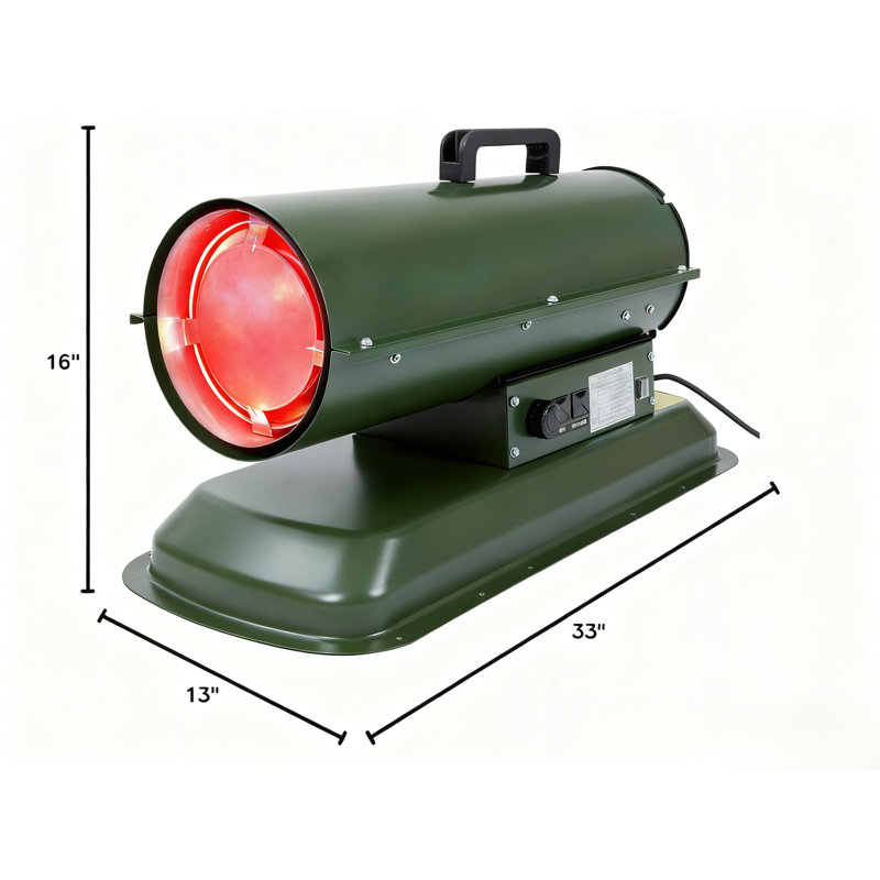 80000 BTU Diesel/Kerosene Heater, 4.8 Gallon Fuel Tank Capacity Forced Air Heater with Adjustable Thermostat, Portable Torpedo Heater for Indoor/Outdoor, Garage, Workshops, Construction Site