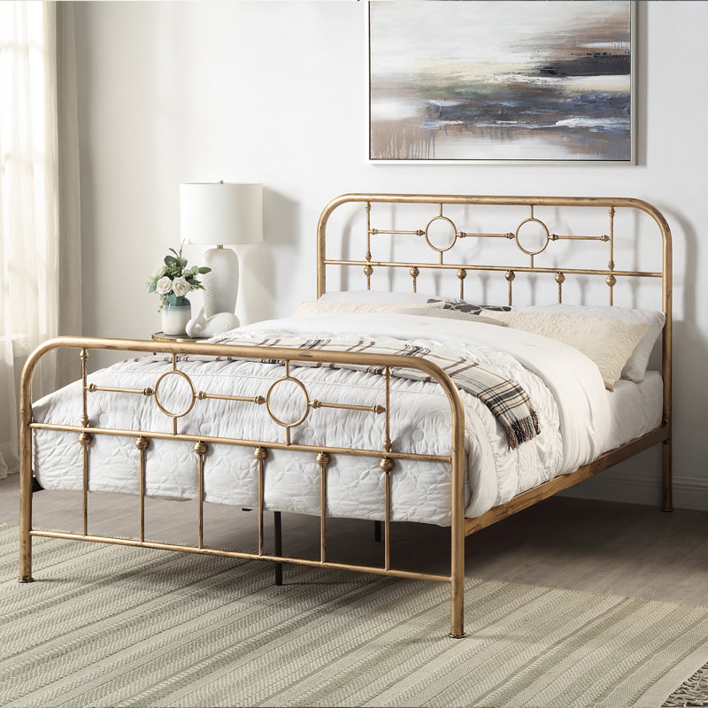 Swainswick Metal Bed, Kingsize (5'), Gold