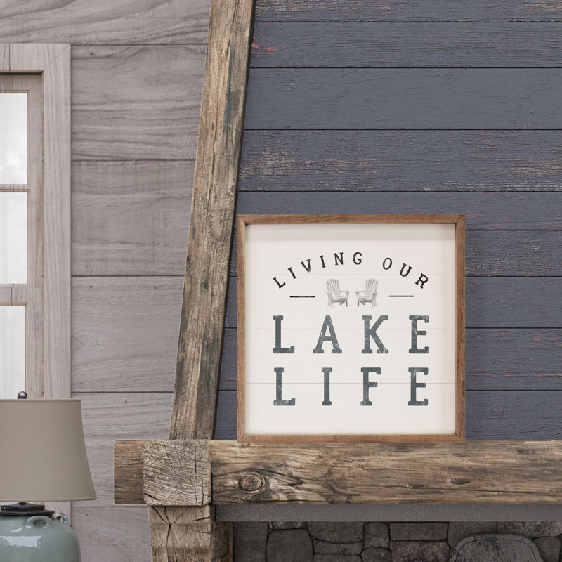 Living Our Lake Life - blanc, H 4 po x l 4 po