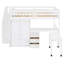 Lit mezzanine avec escalier, bibliothèque, tiroirs, bureau et garde-robe-587719787-587719786