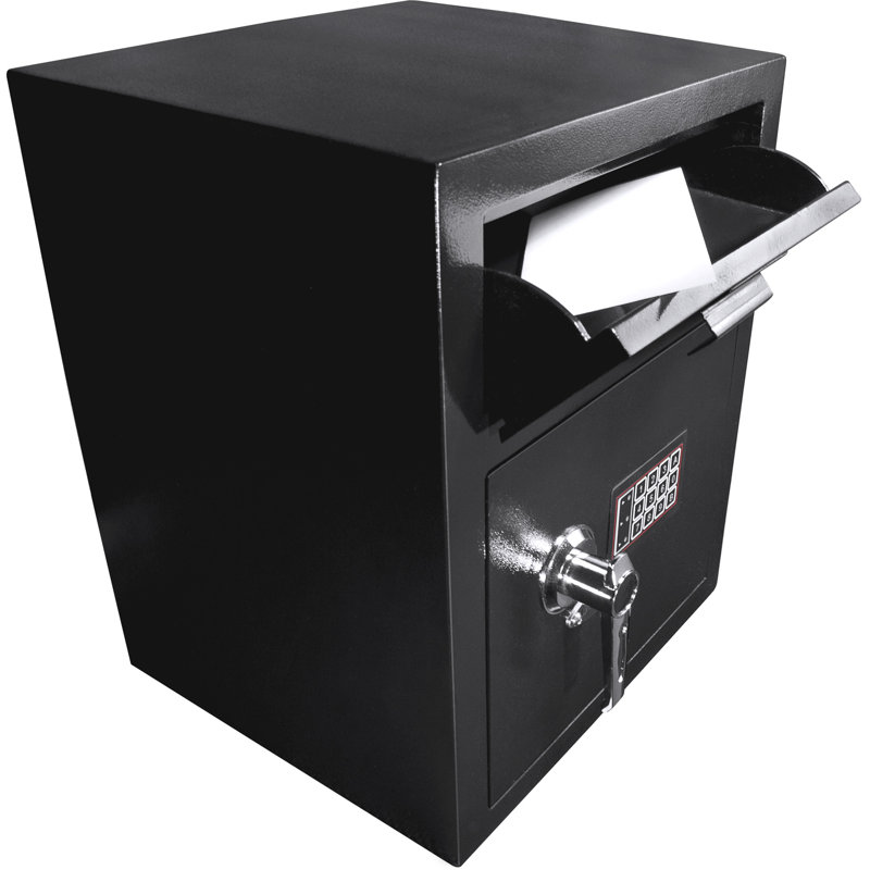 1 coffre-fort de dépôt à clavier 1 1 pi cu, H 19 po x l 15,33 po x P 13,5 po