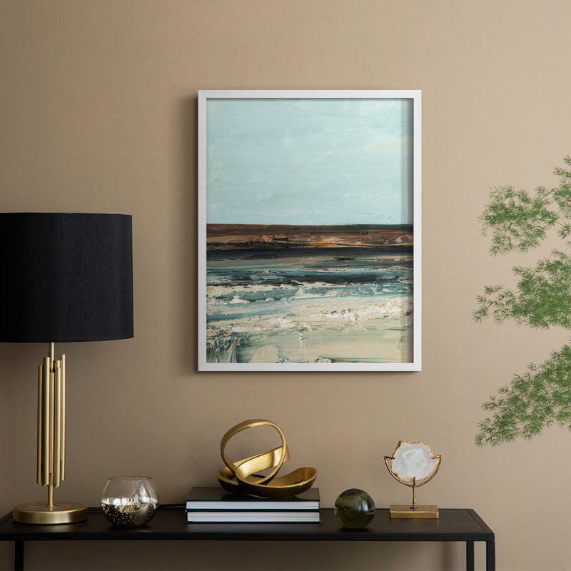 Rich Coastline I, reproduction encadrée - bois massif, H 30 po x l 24 po, Blanc