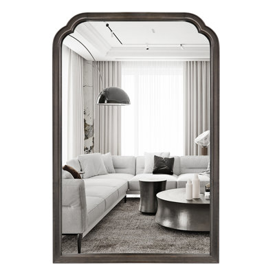 Solid Wood Wall Mirror for Bathroom or Bedroom