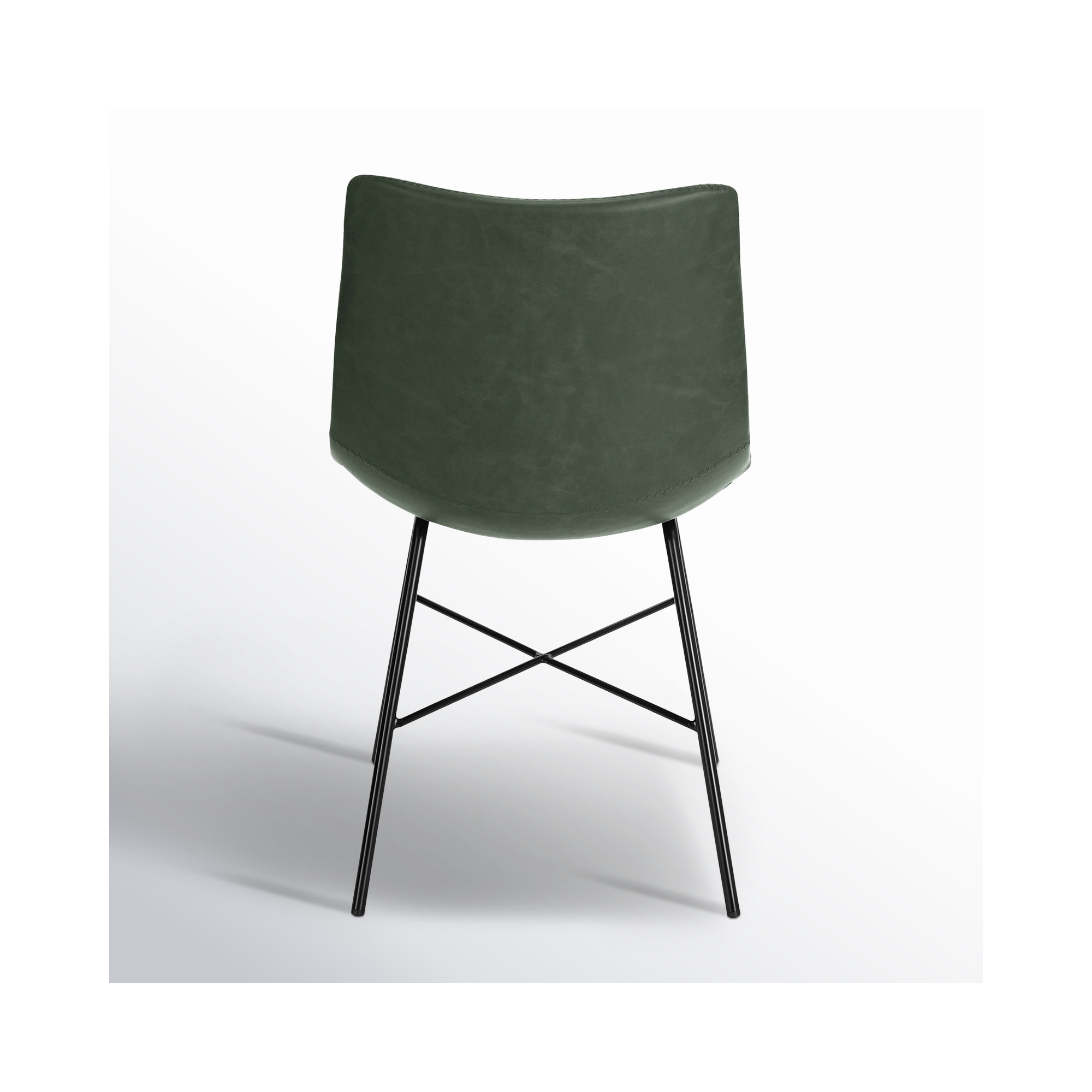 Bela Leather Dining Chair, Ivy Green Performance Faux Leather