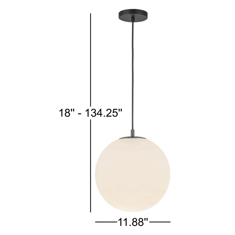Marco 12-In Pendant, 134.25" H x 11.88" W x 11.88" D