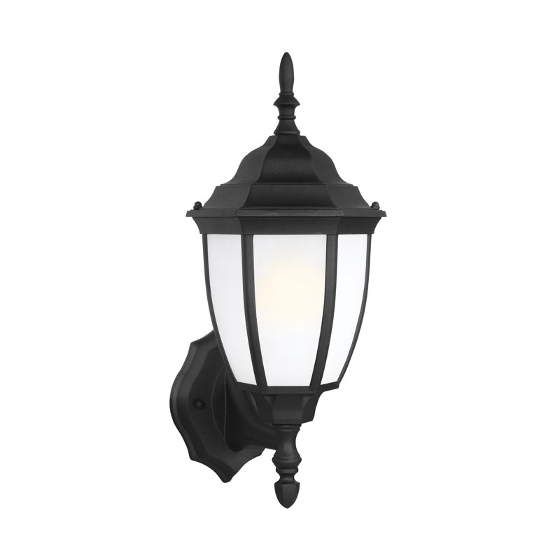 Bakersville One Light Outdoor Wall Lantern from Generation Lighting , Black, Yes