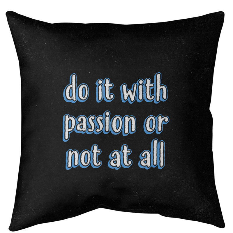 Coussin de sol inspiration passion, H 36 po x l 36 po, bleu