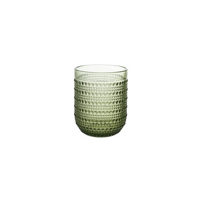 Drinking Glass with Raised Dots, Green